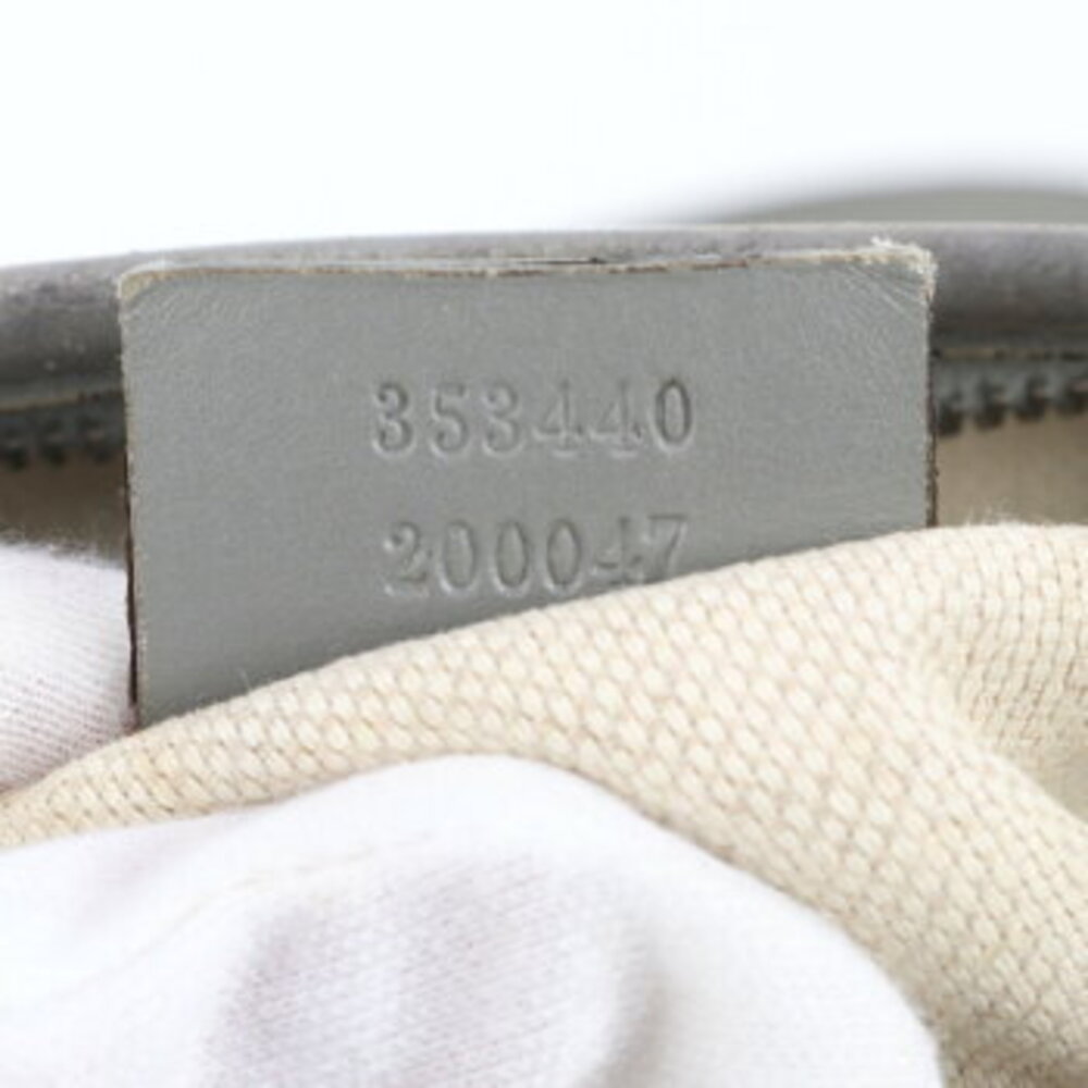 Gucci GG Supreme Leather Shoulder Bag Crossbody Handbag Tote Gray - Picture 10 of 10